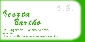 veszta bartho business card